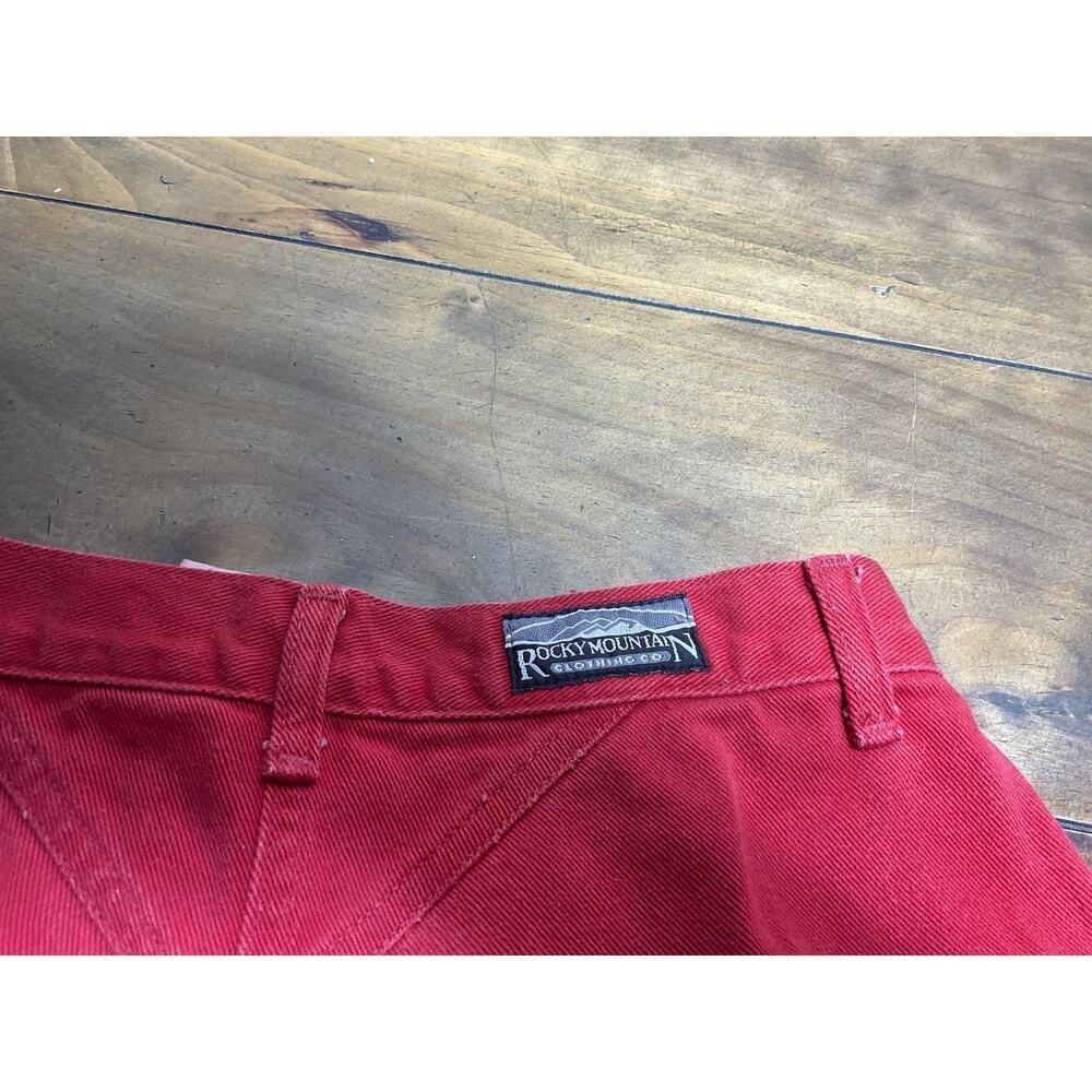 Vintage Rocky Mountain Jeans Womens 13/14 Red Made USA Bareback Rodeo - Picture 7 of 10